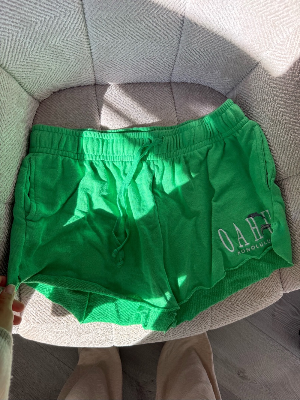 Green Drawstring Women’s Shorts - Honolulu Graphic